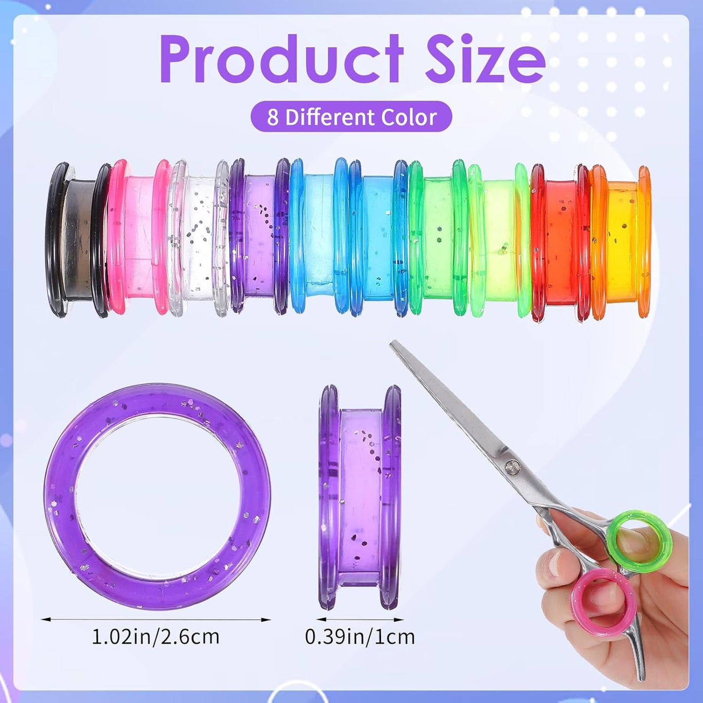 Silicone Scissors Finger Rings, 20 Pcs Soft Scissor Thumb Insert Finger Protection Ring for Pet Grooming Scissor Accessories Dog Grooming Shear Fingers Ring Inserts for Dog Hair Cutting