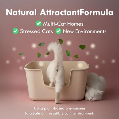 Lady N Cat Attract Tofu Litter – Natural Attractant Formula for Litter Box Training, Calming Pheromone for Multi-Cat Homes, Classic Pellet Shape for Standard Litter Box, 18lb