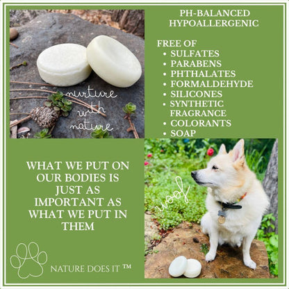 Soothing Shield Natural Pet Shampoo Bar for Dogs & Cats – Vet-Formulated for Itchy Skin Relief, Non-Toxic Flea & Tick Repellent – Soap-Free, Sulfate-Free – Lemongrass, Peppermint & Cedarwood – 3 oz