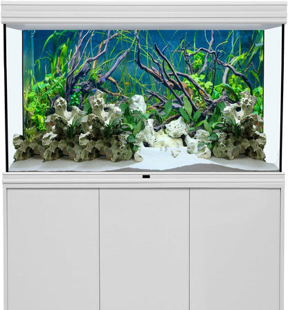 AWERT 48x24 inches Tropical Fish Tank Background River Bed & Lake Aquatic Plant Undersea Tree Branch Aquarium Background Vinyl