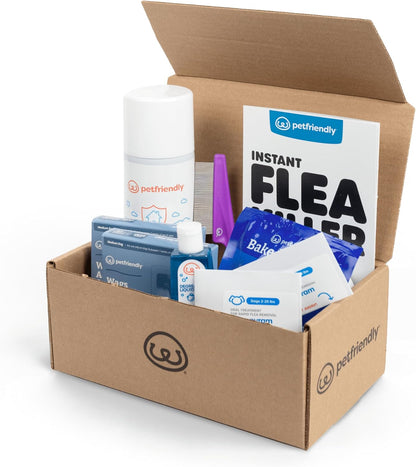 Flea Killer Kit for Dogs – Fast-Acting Flea Treatment with Oral Tablets, Topical Prevention, Flea Comb, Flea Shampoo & Home Spray – Dog Flea & Tick Control for Small & Large Dogs (4-10 lb Dog)