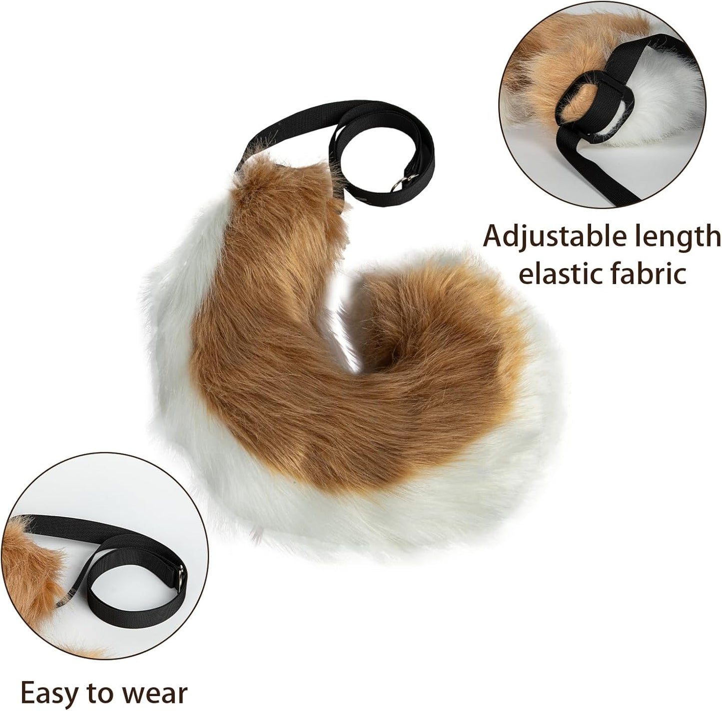 Dog Ear and Tail Set for Shepherd Shiba Inu, Animal Cosplay Costume Accessories, Furry Animal Cosplay Costume Dog Anime Set, Adult Halloween Party Headdress