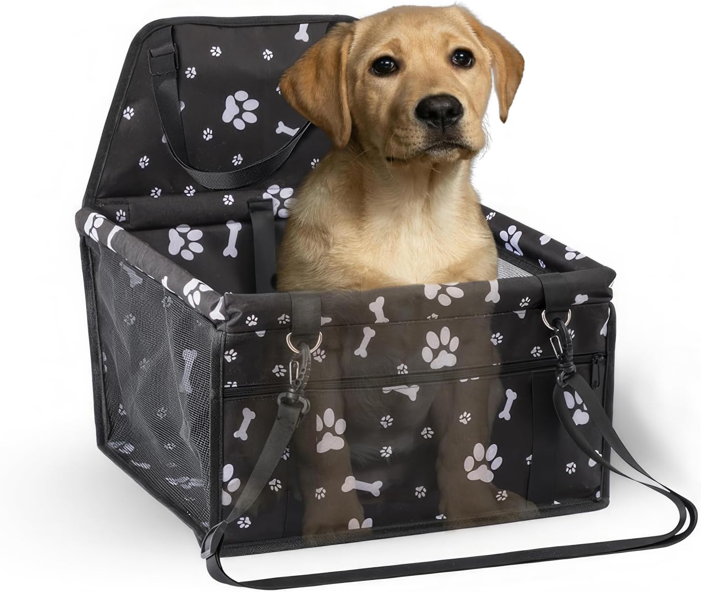Dog Car Seat for Small Dogs, with Upgrade Support Rod, Breathable and Foldable, Easy Install Pet Car Seat, Travel Dog Bed, Dog Chair, Pet Car Basket