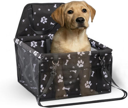 Dog Car Seat for Small Dogs, with Upgrade Support Rod, Breathable and Foldable, Easy Install Pet Car Seat, Travel Dog Bed, Dog Chair, Pet Car Basket