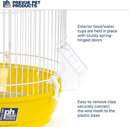 Prevue Hendryx SP31999Y Classic Round Bird Cage, Yellow