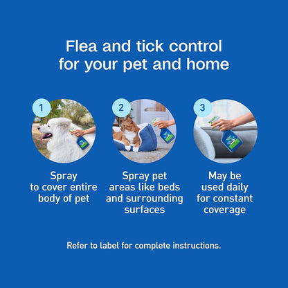 ADAMS Botanicals Flea & Tick Pet & Home Spray, for Dogs, Cats and Home, 16 oz