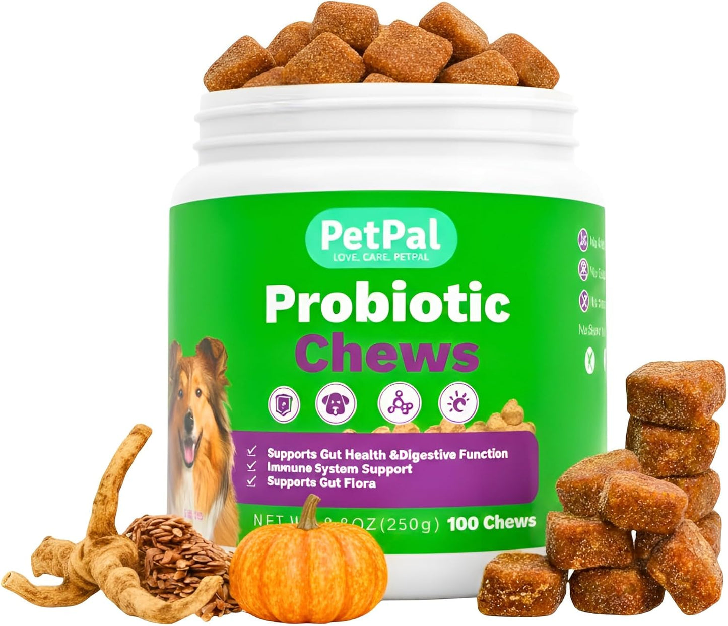 Healthy Dog Training Treats, Grain-Free, Low-Calorie Rewards for Training & Digestion. Probiotics for Gut Health & Rewarding, 100 Counts