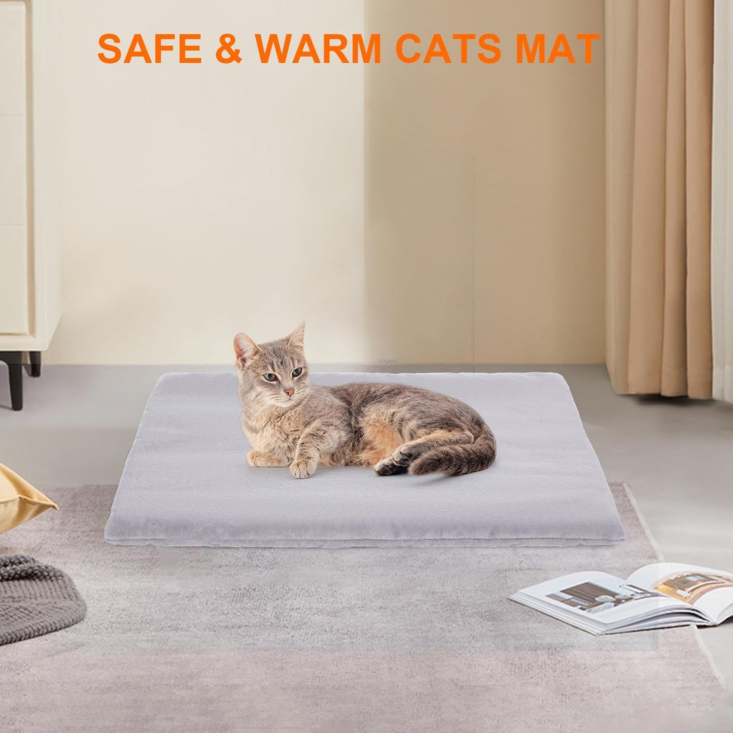 Outdoor Cat House Weatherproof, Insulated Feral Cat Houses for Cats with Cozy Cushion, Elevated Outdoor Cat Shelter, Equipped with Escape Door, Outside Cats House for Stray Cats(Small)