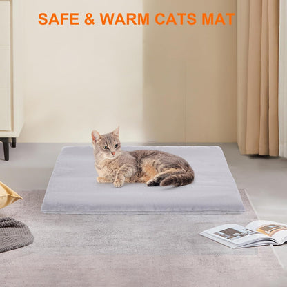 Outdoor Cat House Weatherproof, Insulated Feral Cat Houses for Cats with Cozy Cushion, Elevated Outdoor Cat Shelter, Equipped with Escape Door, Outside Cats House for Stray Cats(Small)