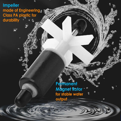 AquaMiracle Aquarium Powerhead Pump with Double Water Outlet & Aeration, 320GPH Fish Tank Water Pump Wave Maker for Aquarium, Submersible Aquarium Circulation Pump for 60-100 Gallon Tanks