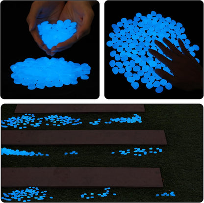 Oubest Fish Tank Rocks Glow in The Dark Pebbles for Garden Aquarium Plant PotsBonsai Walkway Driveway 100pcs Blue
