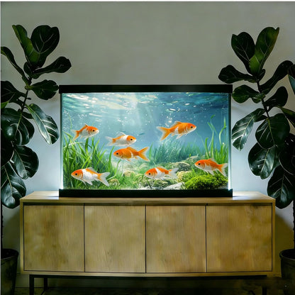 Aquarium Background Poster, Fish Tank Background Sticker, 3D Aquatic Plants Vibrant Underwater Scenery for Stunning Aquarium Decorations 10 20 Gallon Tank (15.7" x 23.6" in)