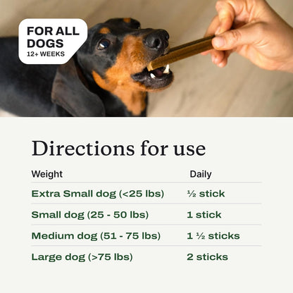 PetLab Co. Dental Sticks – Dog Dental Chews -Target Plaque & Tartar Build-Up at The Source - Designed to Maintain Your Dog’s Oral Health, Keep Breath Fresh and Provide Digestive Help (24 Sticks)