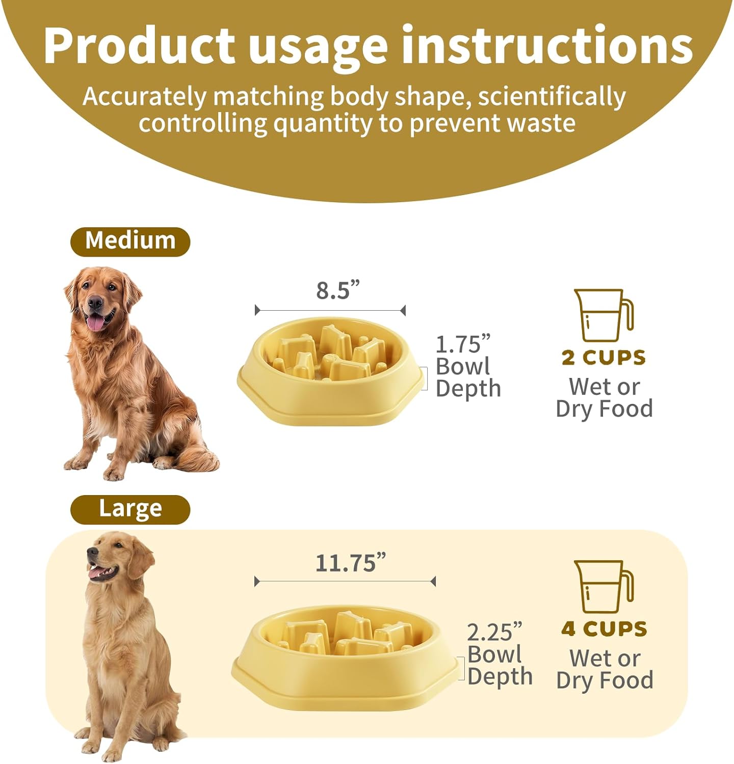 Anti-gulping Slow Feeder Bowls Slow Dog Eating, reducing gastric Burden and Bloat. Safe, Durable, Easy to Clean—Ideal for pups/Adults. Healthy Habits, Energy Management, Function + Safety.V