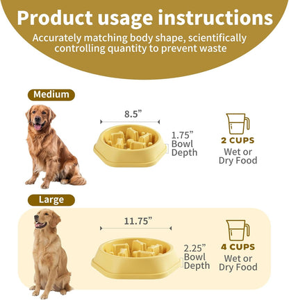 Anti-gulping Slow Feeder Bowls Slow Dog Eating, reducing gastric Burden and Bloat. Safe, Durable, Easy to Clean—Ideal for pups/Adults. Healthy Habits, Energy Management, Function + Safety.V