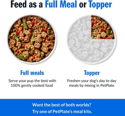 PetPlate Human-Grade Fresh Dog Food Variety Pack – 6 Proteins (Beef, Chicken, Lamb, Pork, Turkey & Venison) – Wet Dog Food for All Breeds – High-Protein, Natural – 12-oz Cups, Case of 6