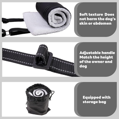 Adjustable Dog Lift Harness for Dog Sling Carrier with Handle Soft Rehab Support Sling for Weak Rear Legs Ideal for Seniors, Injured, and Post ACL Surgery Recovery(M)