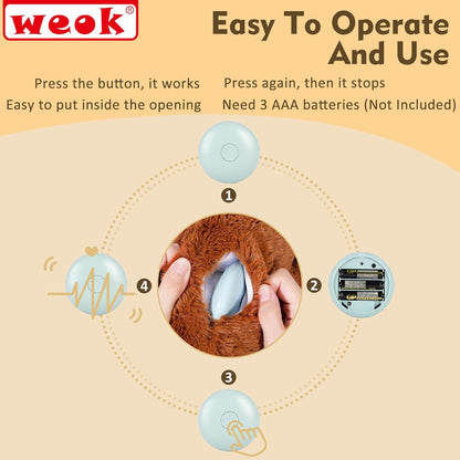 Puppy Heartbeat Toy for Separation Anxiety Relief, Heartbeat Stuffed Animal Anxiety Calming Behavioral Aid Plush Toy for Dogs Cats Pets