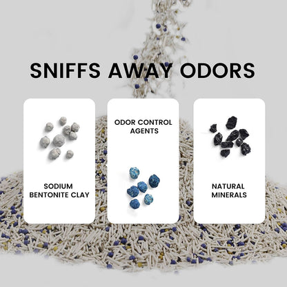 Tofu Cat Litter 45 Lbs, Dr. PawPaw Clumping Cat Litter, Honeysuckle Scent, Dust-Free Keep Kitty Tidy, Superior Odor Control Keep Step Fresh