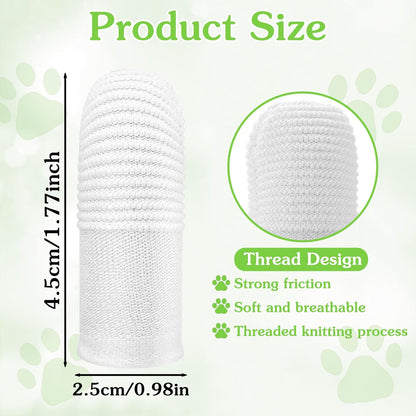 30Pcs Cat & Dog Toothbrush Finger, Soft Fabric Finger Toothbrush for Dogs Cats, Washable & Reusable Teeth Cleaning Wipes Toothbrushes Fingers Dental Wipes Gum Care Remove Stain