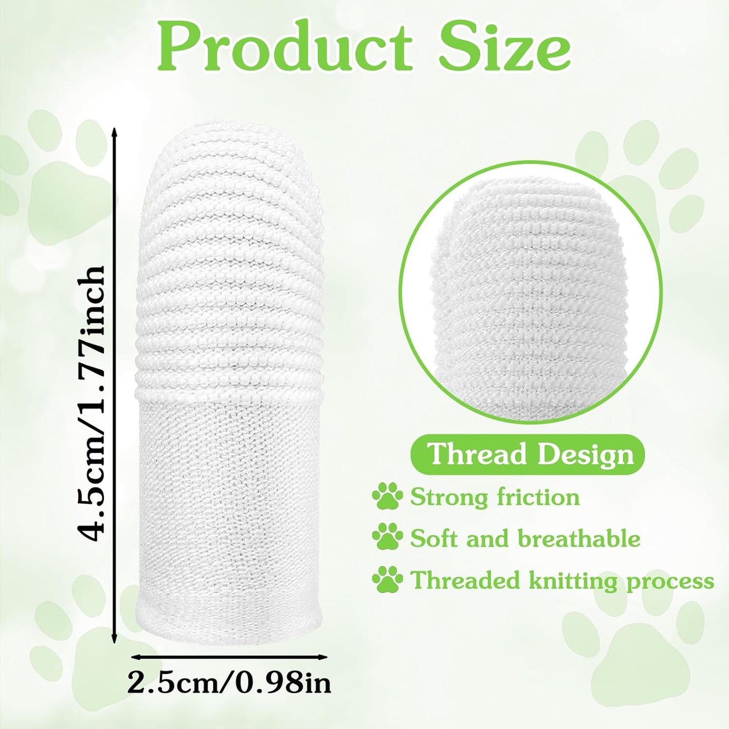 30Pcs Cat & Dog Toothbrush Finger, Soft Fabric Finger Toothbrush for Dogs Cats, Washable & Reusable Teeth Cleaning Wipes Toothbrushes Fingers Dental Wipes Gum Care Remove Stain