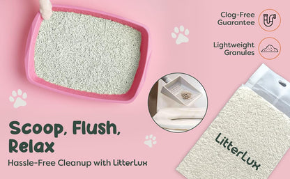 Tofu Cat Litter Clumping, Ultra Absorbent, Fast Drying, Flushable Cat Litter 100% Natural Ingredients, Solubility in Water, Neutralizing Properties of Odor, Dust-Free Tofu Litter for Cats 11lb