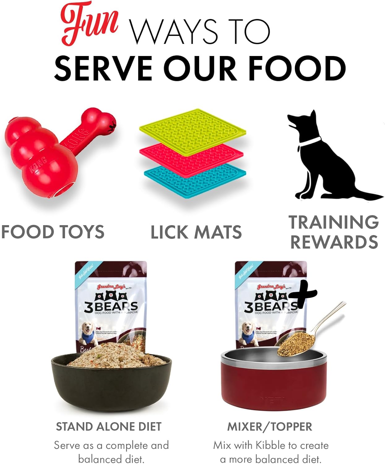 3 Bears Beef Dog Food - 3lb