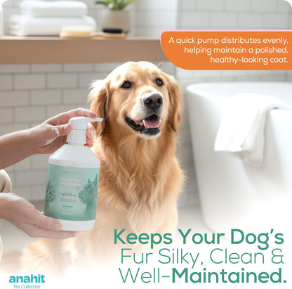 Fur Revive Pet Coat Treatment for Dogs and Cats with Sweet Almond Oil and Dead Sea Minerals – Softens Dry Fur, Enhances Shine, Smooth Texture, Lightweight Leave-in Grooming Care
