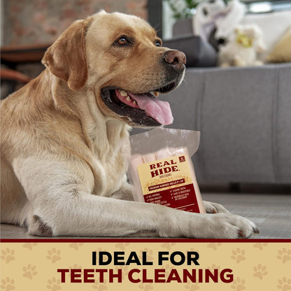 | All Natural Dog Chew Treats - Premium Rawhide Rolls, 9-10 Inch - Long Lasting Grass Fed Free Range Beef Hide - Medium/Large Dogs - 4 Count