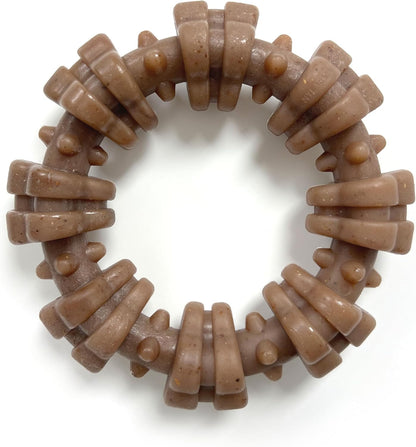 Nylabone Textured Ring Strong Chew Toy for Dogs Made with Real Beef & Chicken, Durable Dog Chew Bones for Aggressive Chewers, Keeps Dogs Busy, X-Large Dog Toys - 50+ lbs, 1 Count