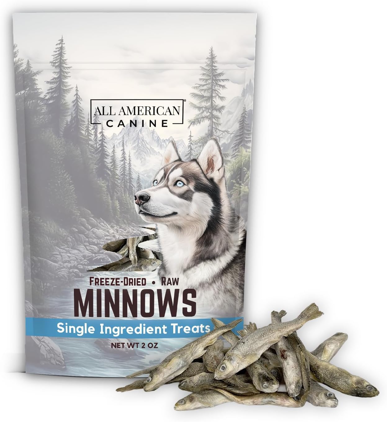 Freeze Dried Minnow Cat & Dog Treats 2 oz – Single Ingredient Whole Fish - USA Raised High Protein Omega‑3 Training Snacks for Cats Kittens Puppies Dogs