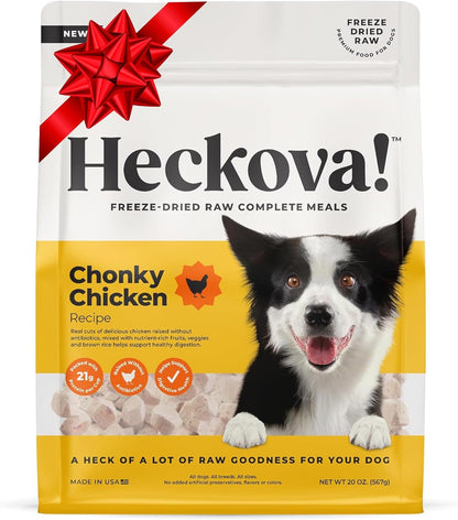 Chonky Chicken - Dog Treats Freeze Dried Chicken, Complete Meal & Topper, Real Cuts for Training - High Protein (21g Per Cup) Best Dog Stocking Stuffers, Made in The USA, 20oz Bag