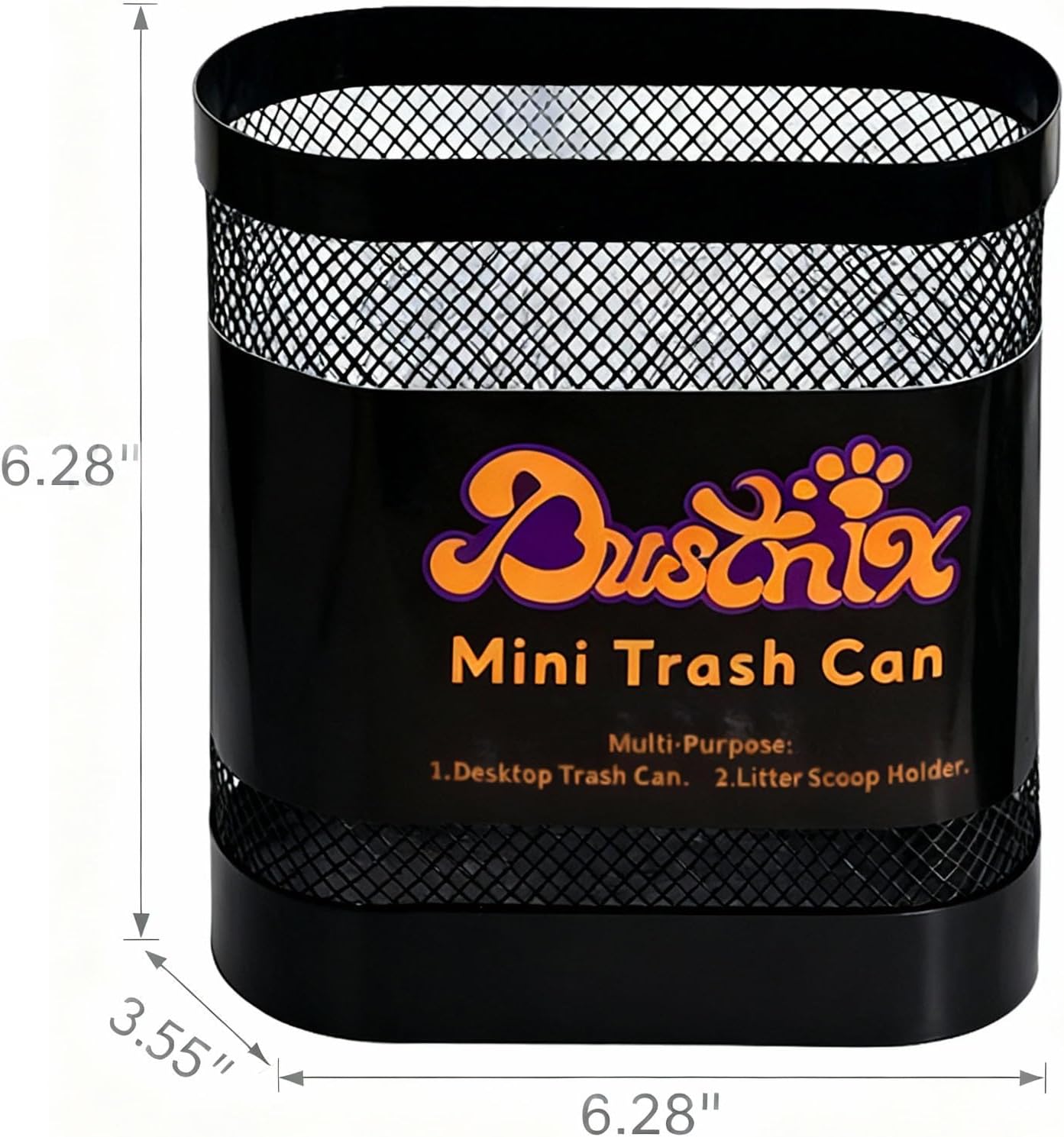 Universal Metal Cat Litter Scoop Holder – Heavy-Duty Scooper Storage Caddy, Scoop Stand for Kitty Litter Box, Fits Most Cat Litter Scoops Desktop Small Trash Can