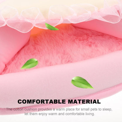 Sugar Glider Hanging Nest and Hamster Tunnel Bed, Warm Soft Hanging Hammock for Small Pets, Pink L Size, Comfortable Sleeping Hideout for Hamsters, Squirrels, and Sugar Gliders