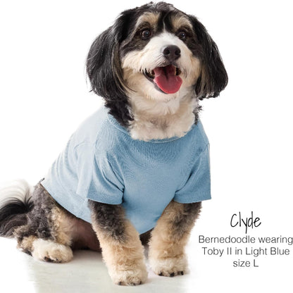 Toby II - The Perfect Tee, 3 Pack Short Sleeve Pet T-Shirt 100% Organic Cotton Tees Clothes for Small, Medium, Large Dogs, Navy Camo, Medium (20-45 lbs)