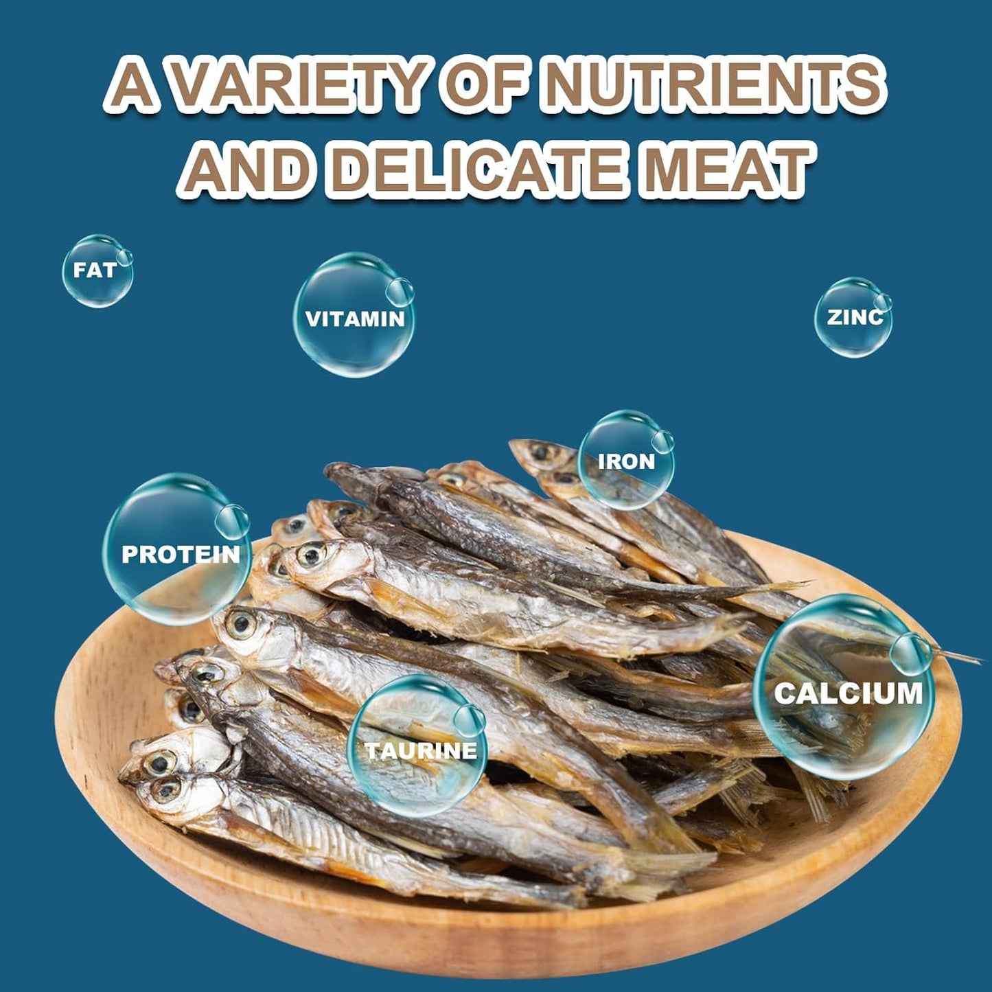 Dried River Fish - Dried Minnows Natural Food for Turtles Terrapins Cats Reptiles Large Tropical Fish（5.5 OZ）