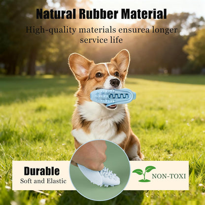 Dog Toothbrush Chew Toy Set, Corn-Shaped Dental Stick & Squeaky Ball for Small, Medium & Large Dogs, Teeth Cleaning, Chew Training, Stress Relief & Interactive Play (Blue)