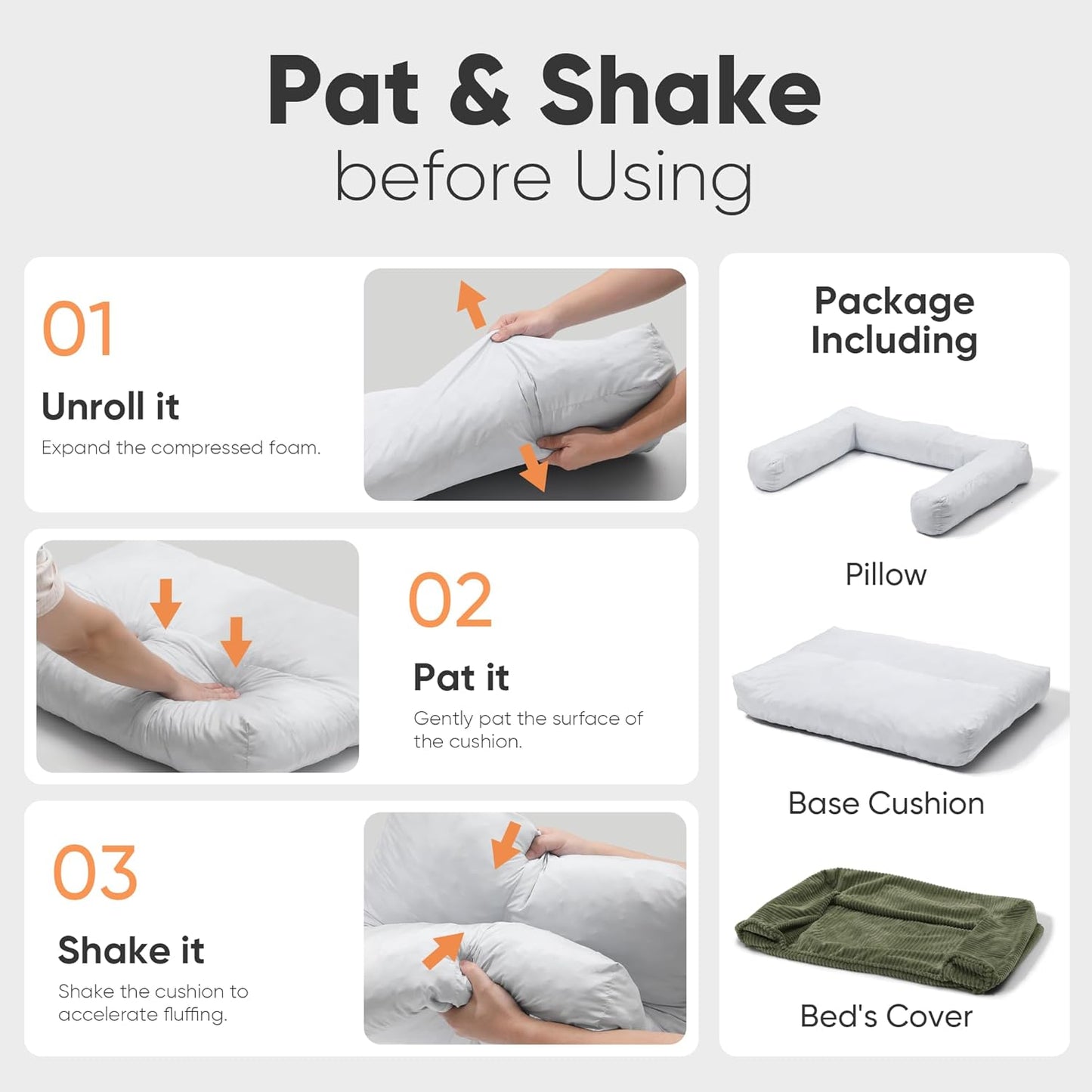 FUKUMARU Dog Couch Bed, Corduroy Cozy Cat Bed for Indoor Cats with Washable Cover, 28in Waterproof Orthopedic Dog Beds Sofa for Small Dogs and Large Cats, Cute Warm Cotton Pet Sofa, Green