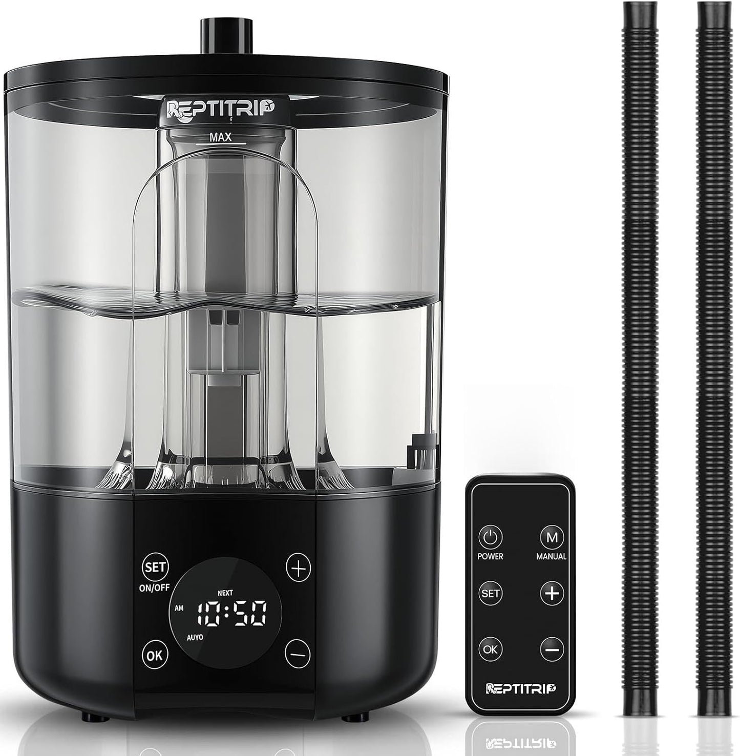 Reptile Humidifier Fogger for Terrariums, Timer Function, 1 Gallon, Adjustable Fog Volume, Ideal for Bearded Dragons, Lizards, Geckos, Snakes, Tortoises, Remote Control