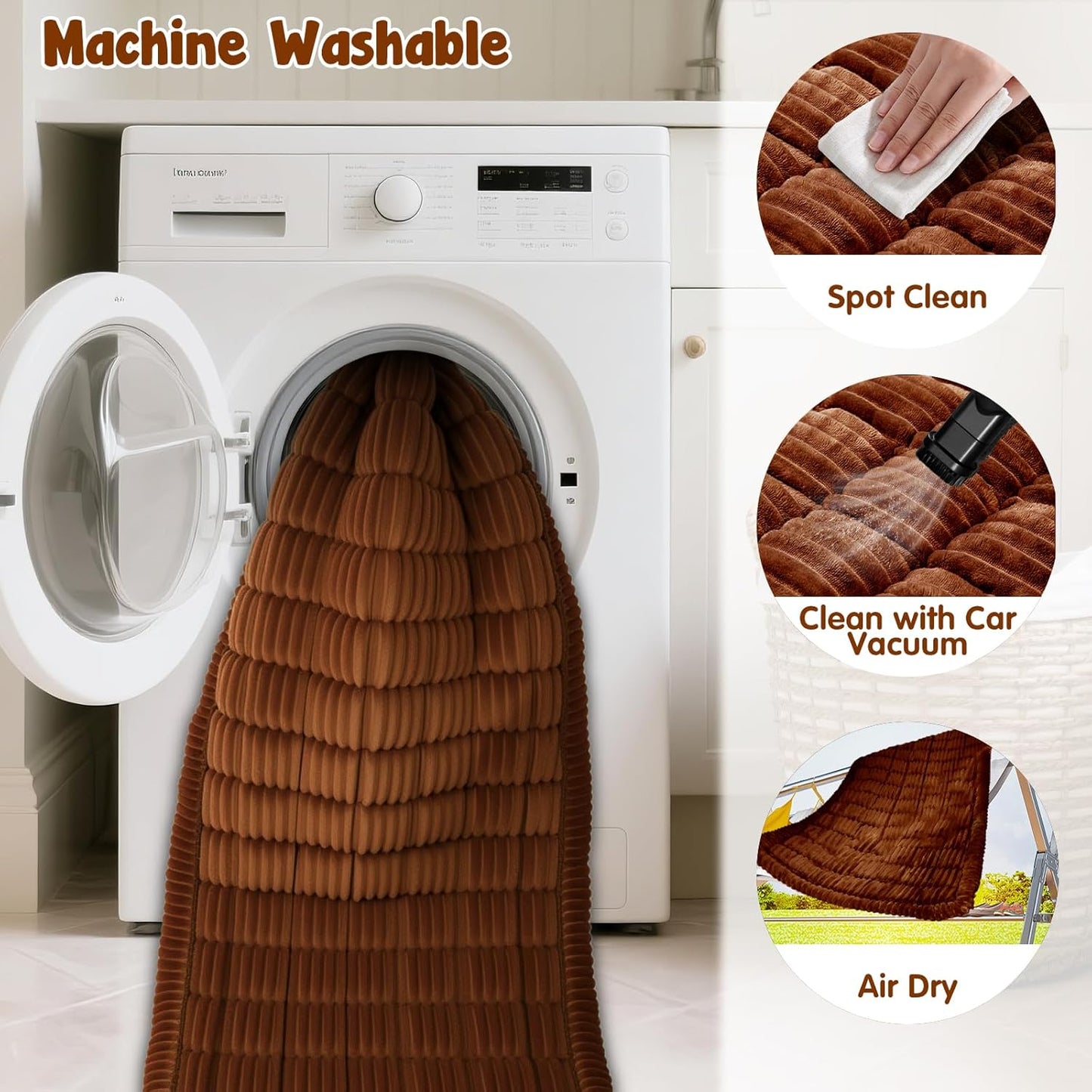 Backseat Pet Bed Mat, Plaid Dog Bed for Car Back Seat, Flannel Dog Covers for Loveseats, Non-Slip Travel Pet Mat, Custom Fit for Backseat Extenders and Seat Covers, 54"x24.8", Brown