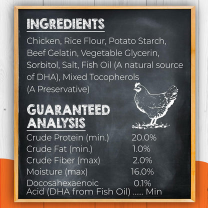 Canine Naturals Puppy Chicken and Rice Chew - Rawhide Free Puppy Treats - Made with USA Chicken - All-Natural & Easily Digestible - 10 Pack of 5-Inch Sticks for Puppies