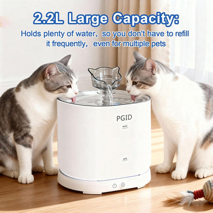 FGID Automatic Cat Feeder with Camera 6L Dog Feeders+ 2.2L Cordless Cat Water Fountian 5000mah Battery Operated Dog Fountian Set