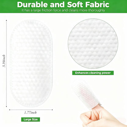 60 Pcs Dog Ear Cleaner Wipes, Dog Teeth Cleaning Wipes for Dogs & Cats, For Cleaning, Soothing, Deodorizing Itchy Ears, Remove Bad Breath & Plaque & Tartar, Pet Health Supplies for Small Animal