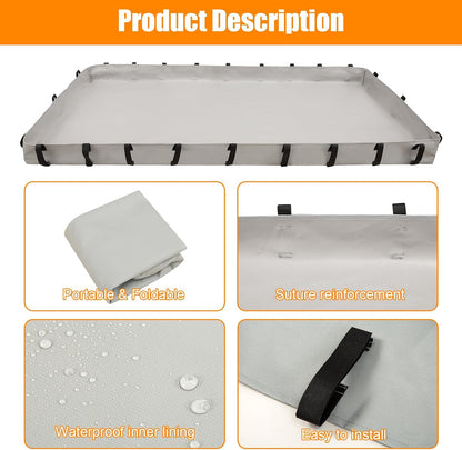 Guinea Pig Cage Bottom Tarp for C&C Grids Habitat Cage Panel, 47x24 inches Guinea Pig Cage Liner Base, Washable Small Animal Cage Bedding for Rabbits Hamsters Hedgehogs Ferrets Small Pets(No Cage)