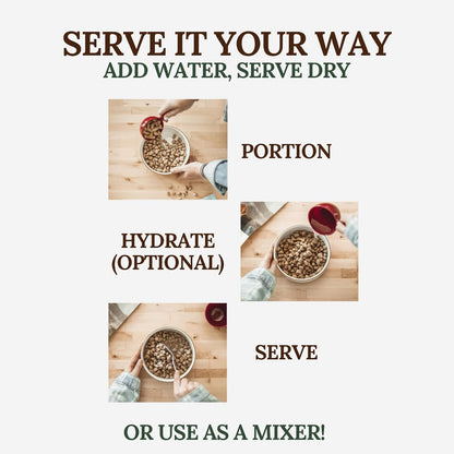 360 Pet Nutrition Freeze-Dried Raw Dog Food – Beef Recipe with Liver & Organs, High Protein with Omega-3s, Fruits, Veggies & Superfoods, Grain-Free, No Fillers, 1 lb – Made in USA