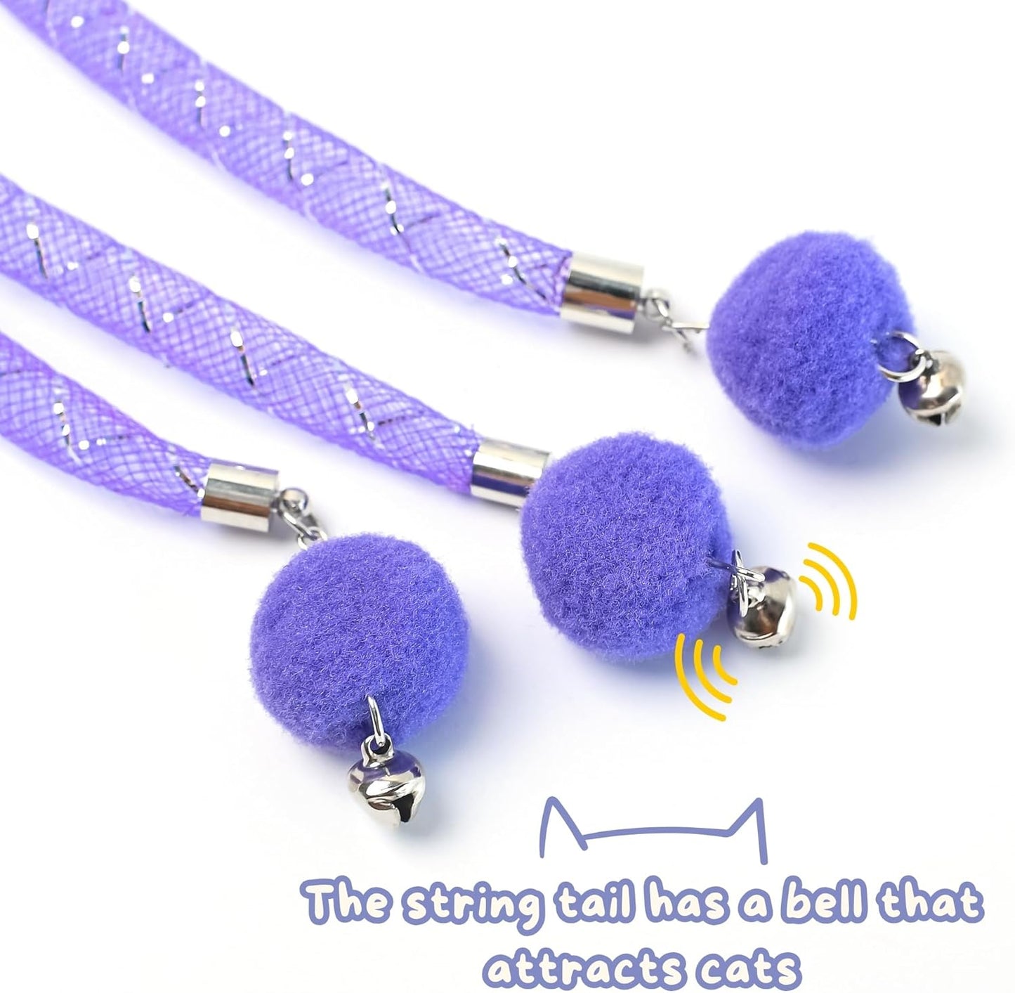 Yeahgoshopping Interactive Cat Toys Wand & 3 Pcs Catnip Mice Toys Feather Tails, Cat Exercise, Boredom Relief & Teeth-Cleaning Kitten (Cat Toys Wand + 3 Pcs Catnip Mice Toys)