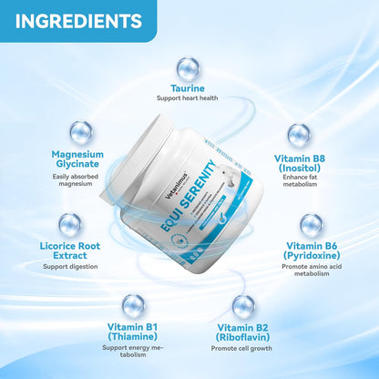 Calmative Taurine Supplement for Horses Enhance Focus and Concentration for Horse Health Focusing & Calming Taurine Powder Supplement 28-Day Supply