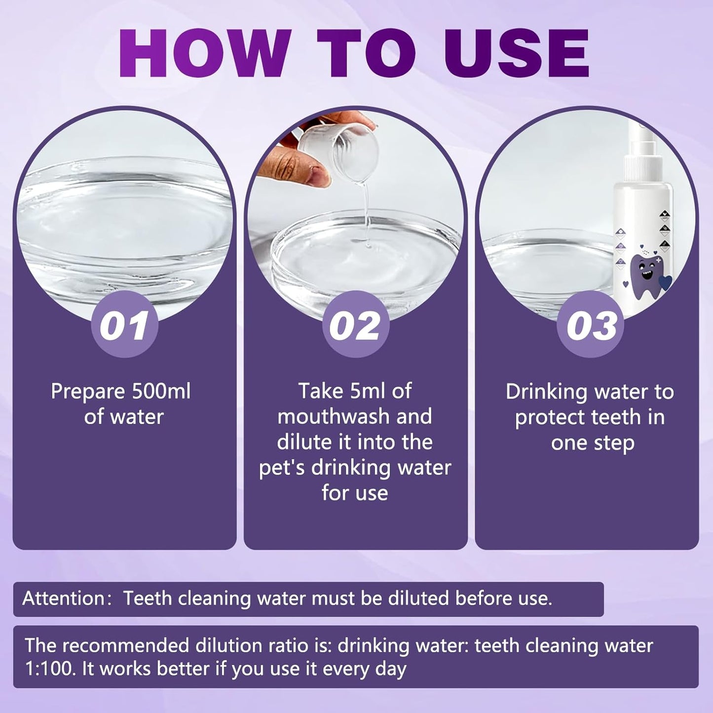 PawBright Dental Plus,Natural Odorless,Flavorless Formula to Fight Tartar,for Dental Water Additive,Promote Healthy Gums & Freshen Breath Easy Daily Use for All Pet