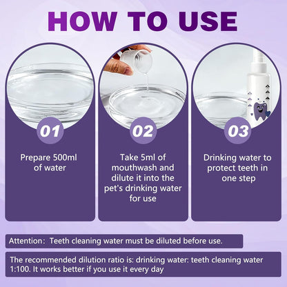 PawBright Dental Plus,Natural Odorless,Flavorless Formula to Fight Tartar,for Dental Water Additive,Promote Healthy Gums & Freshen Breath Easy Daily Use for All Pet