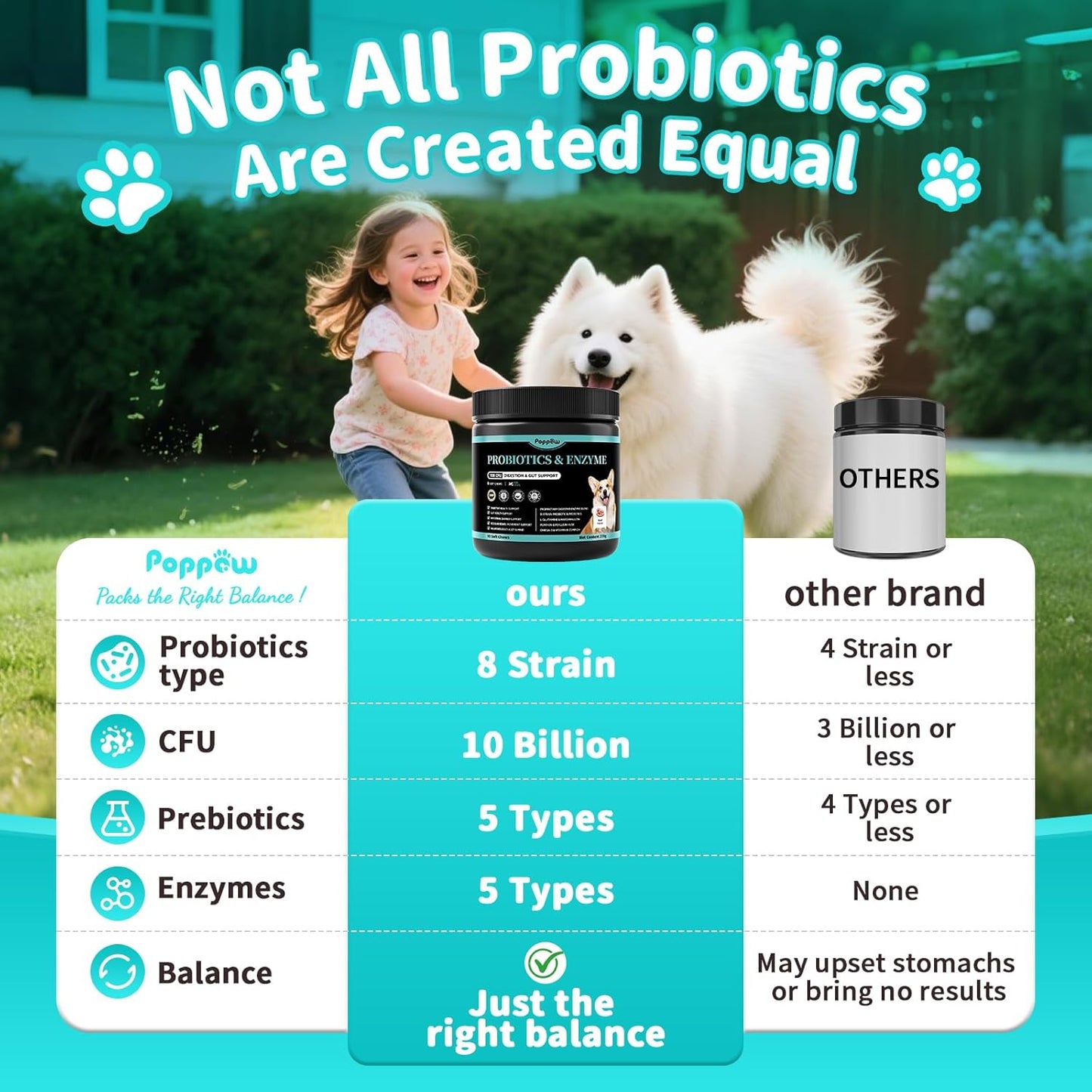 Probiotics for Dogs, Digestive Enzymes & Pumpkin Fiber for Gut Health and Bowel Support, Dog Supplement for Gas Relief & Constipation, 10B CFU with 5 Prebiotics & 5 Enzymes, 90 Count Beef Flavor